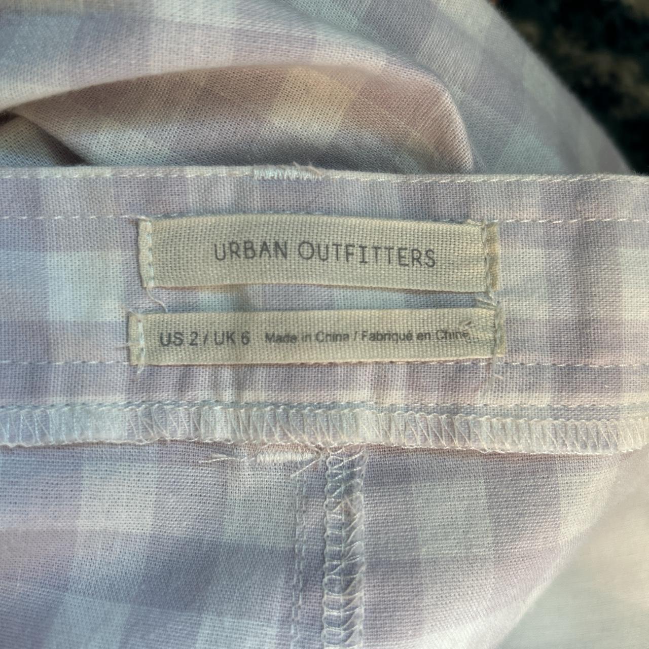 Urban Outfitters Women's White and Purple Trousers | Depop