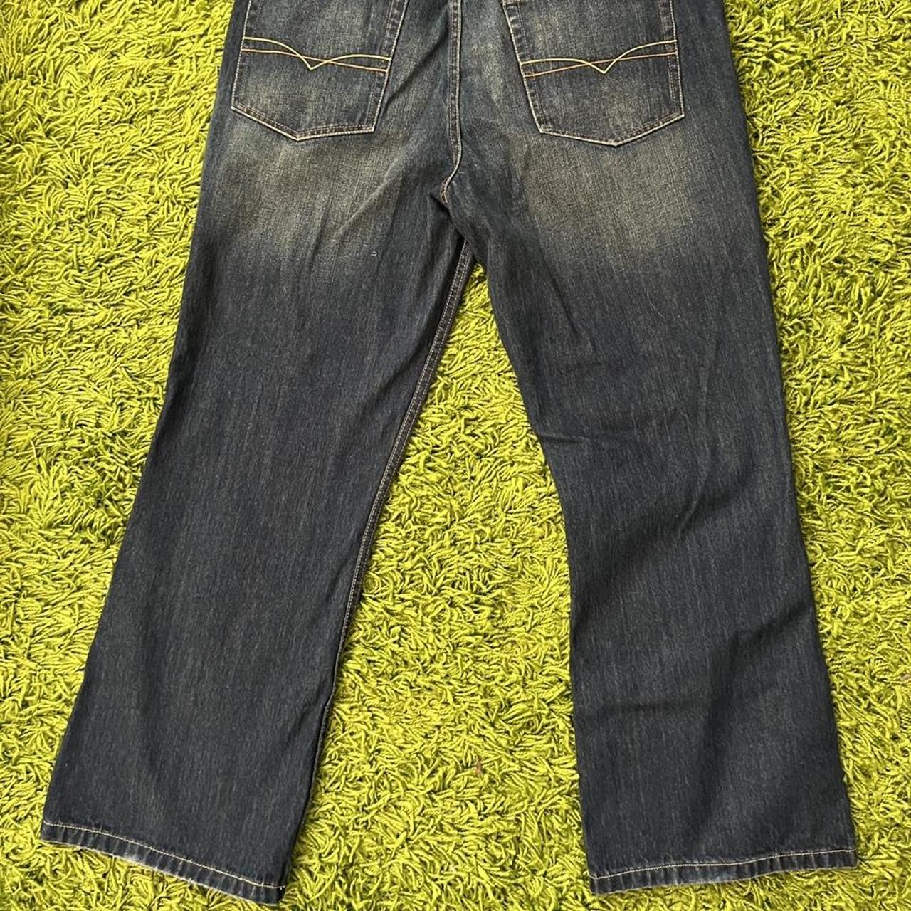 vintage y2k women’s anchor blue boot cut low rise... Depop