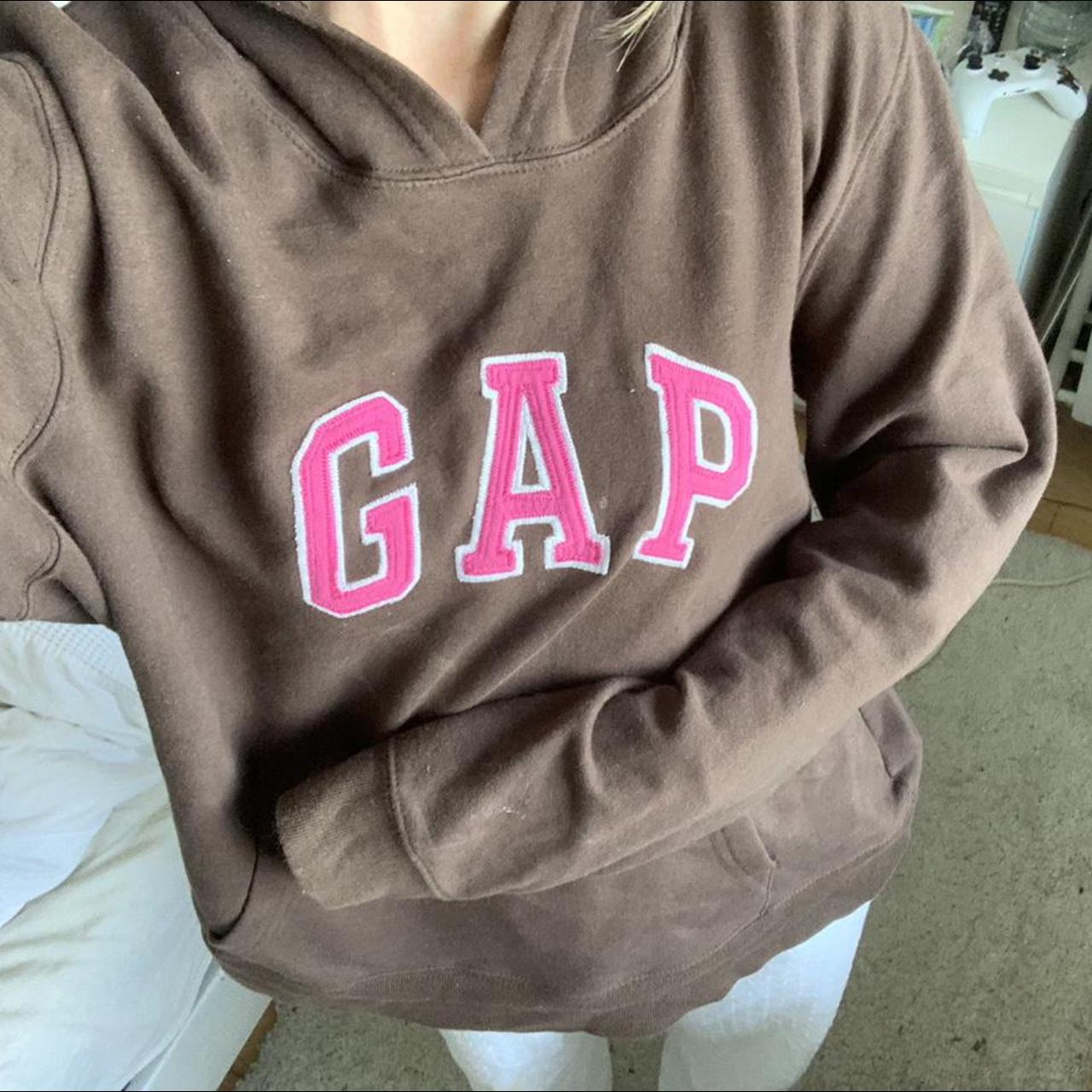 gap brown hoodie depop