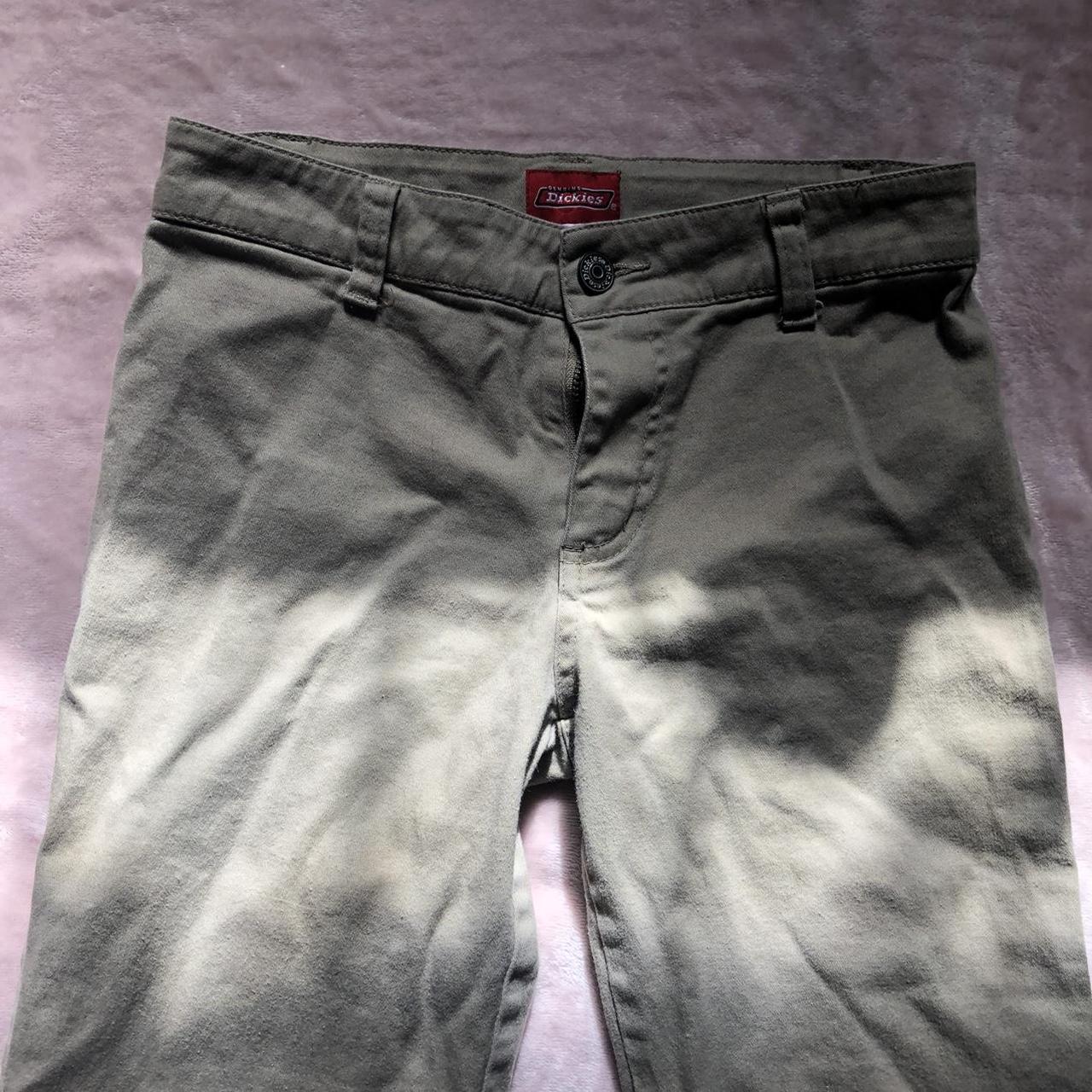 Dickies low rise straight leg pants in size 0 with... - Depop
