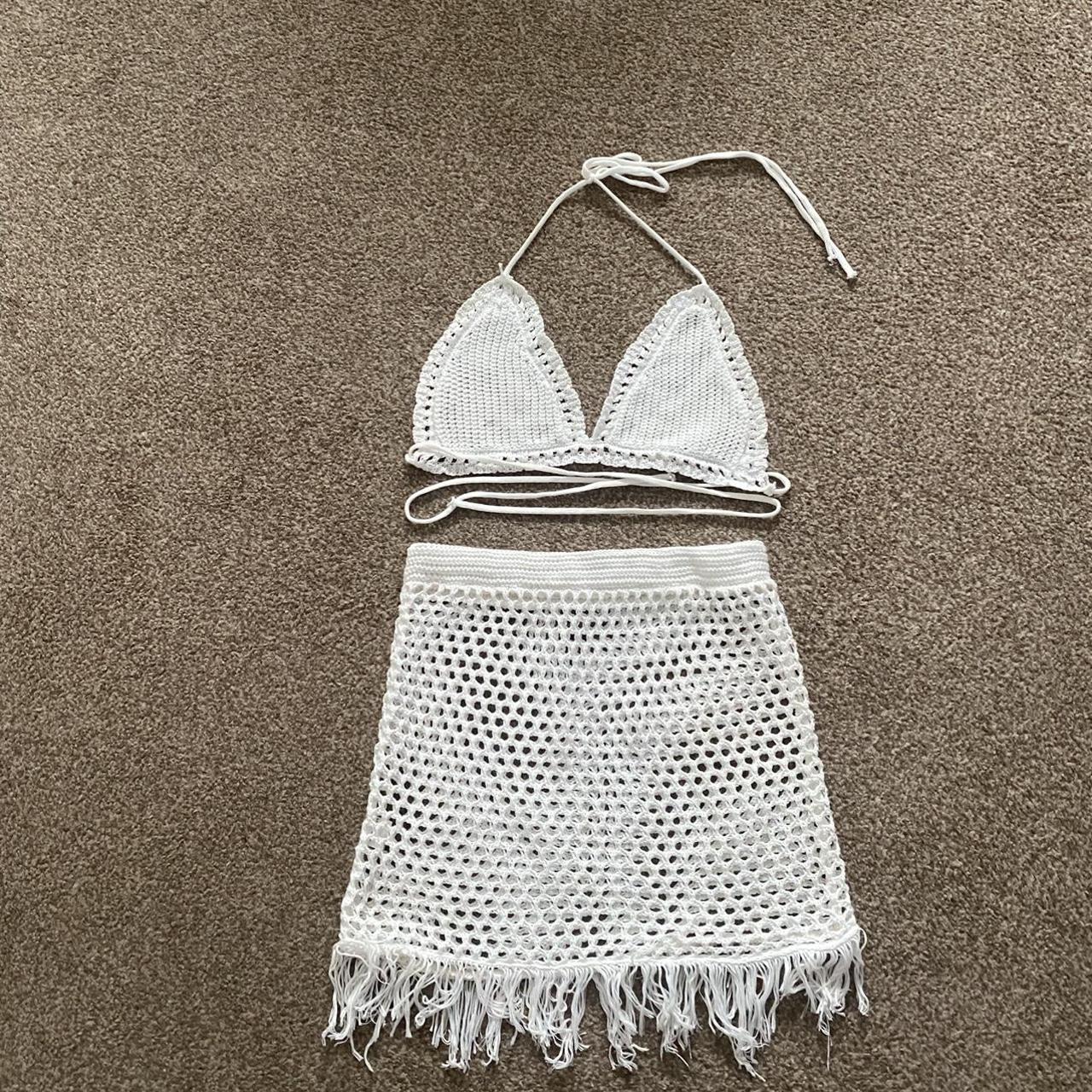 crochet summer set, size 8, worn once, beautiful... Depop