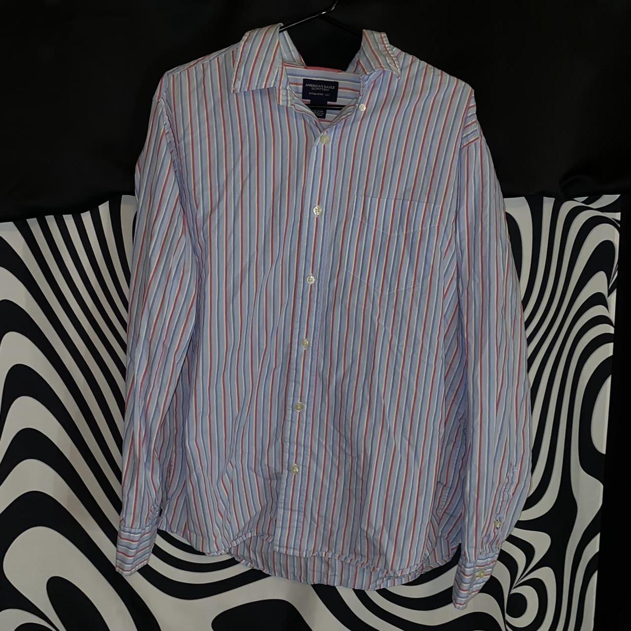 Product Image 1 - american eagle button up striped