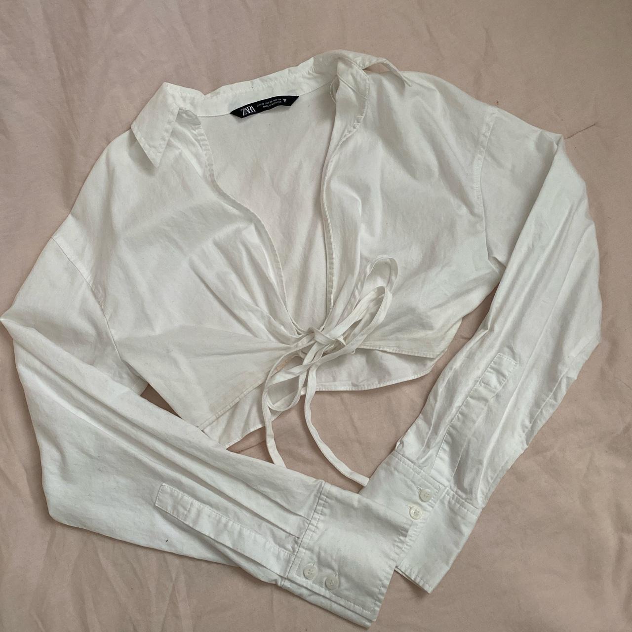 Zara Women's White Croptop Depop