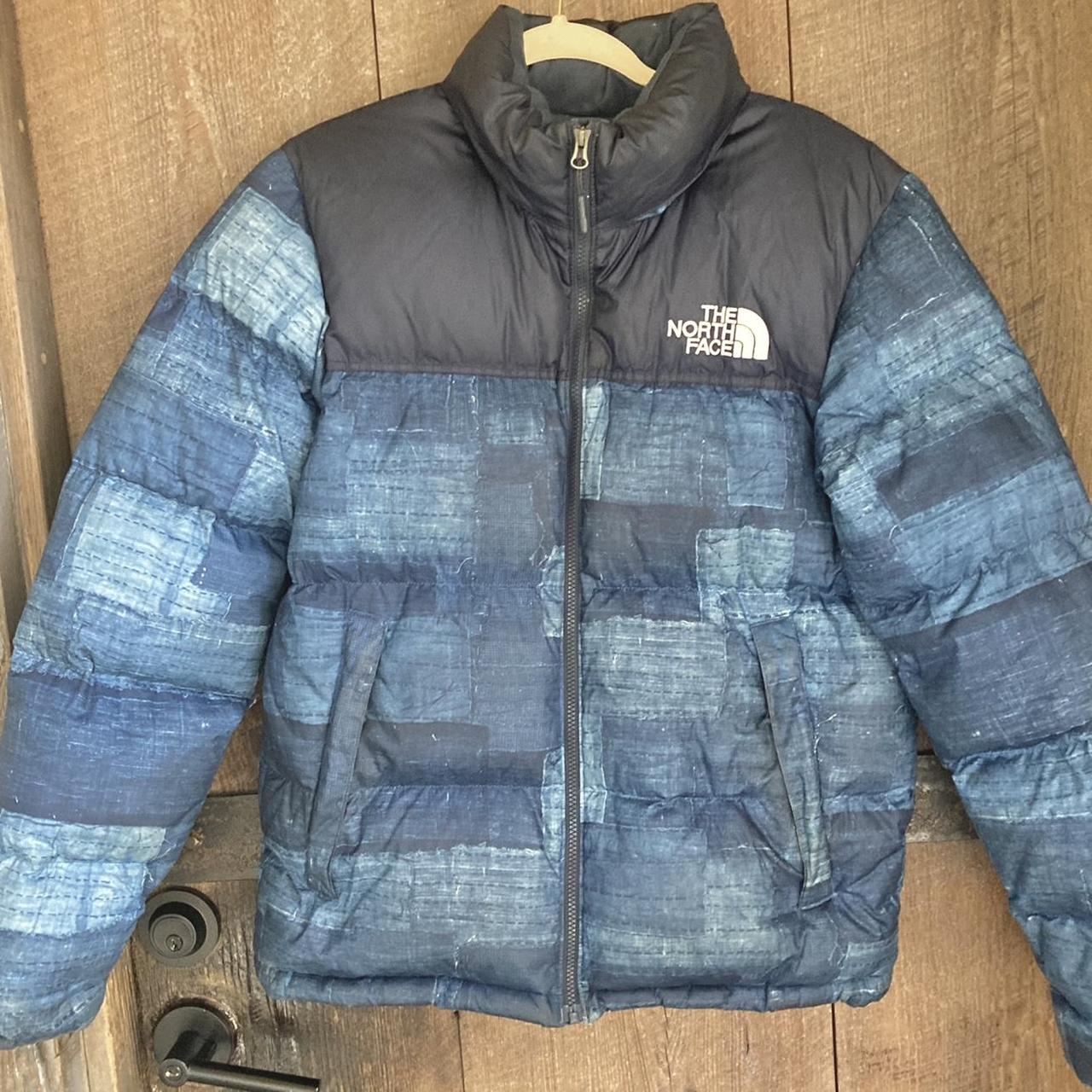 The North Face Navy Blue Urban Camo Puffer Jacket Depop 1407