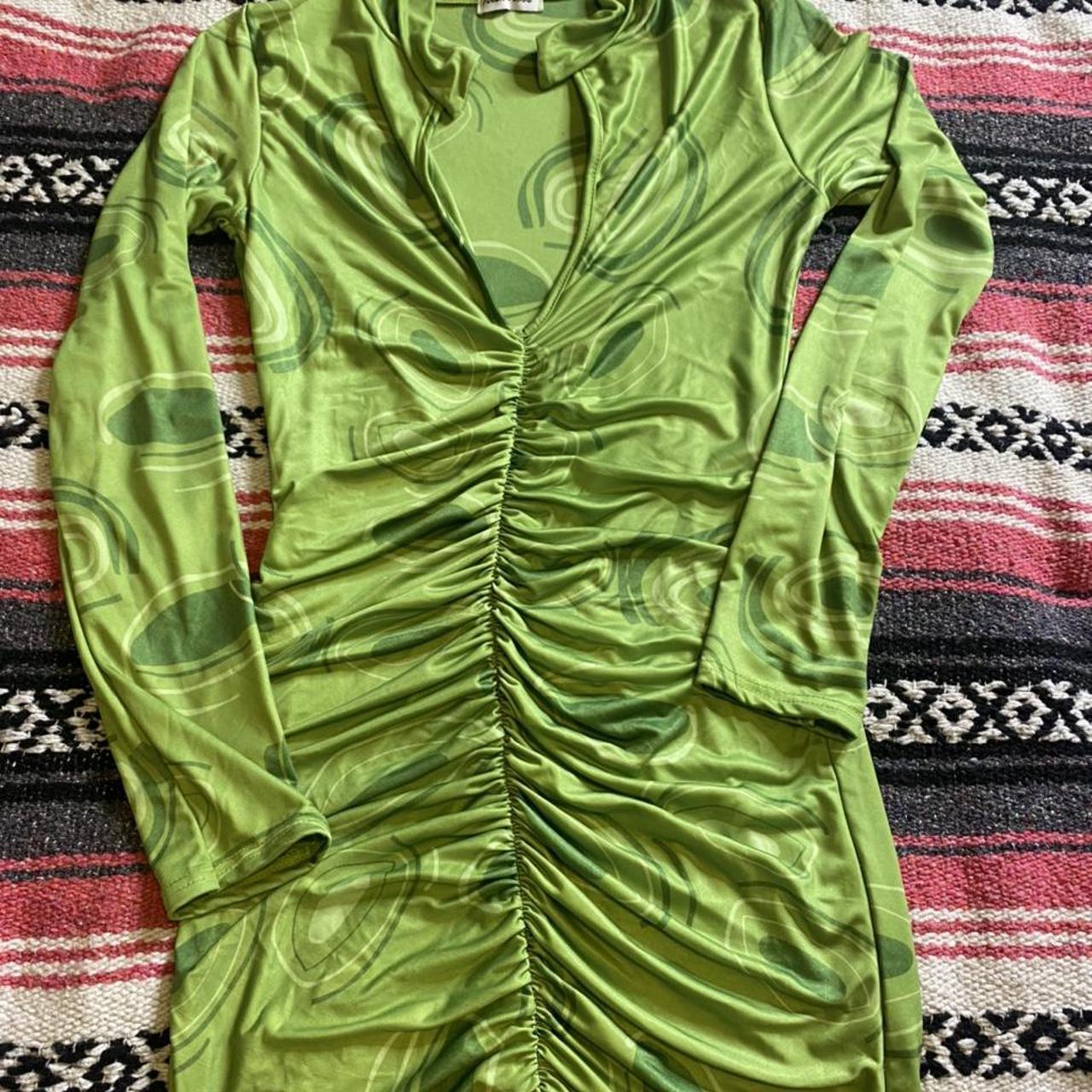 Public Desire Women's Green Dress Depop