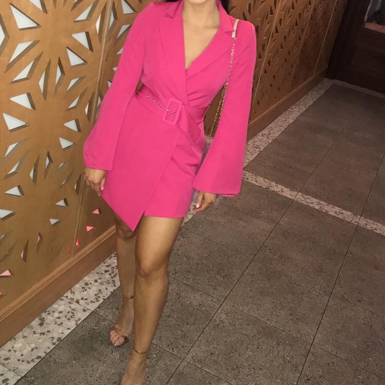 River island best sale pink blazer dress