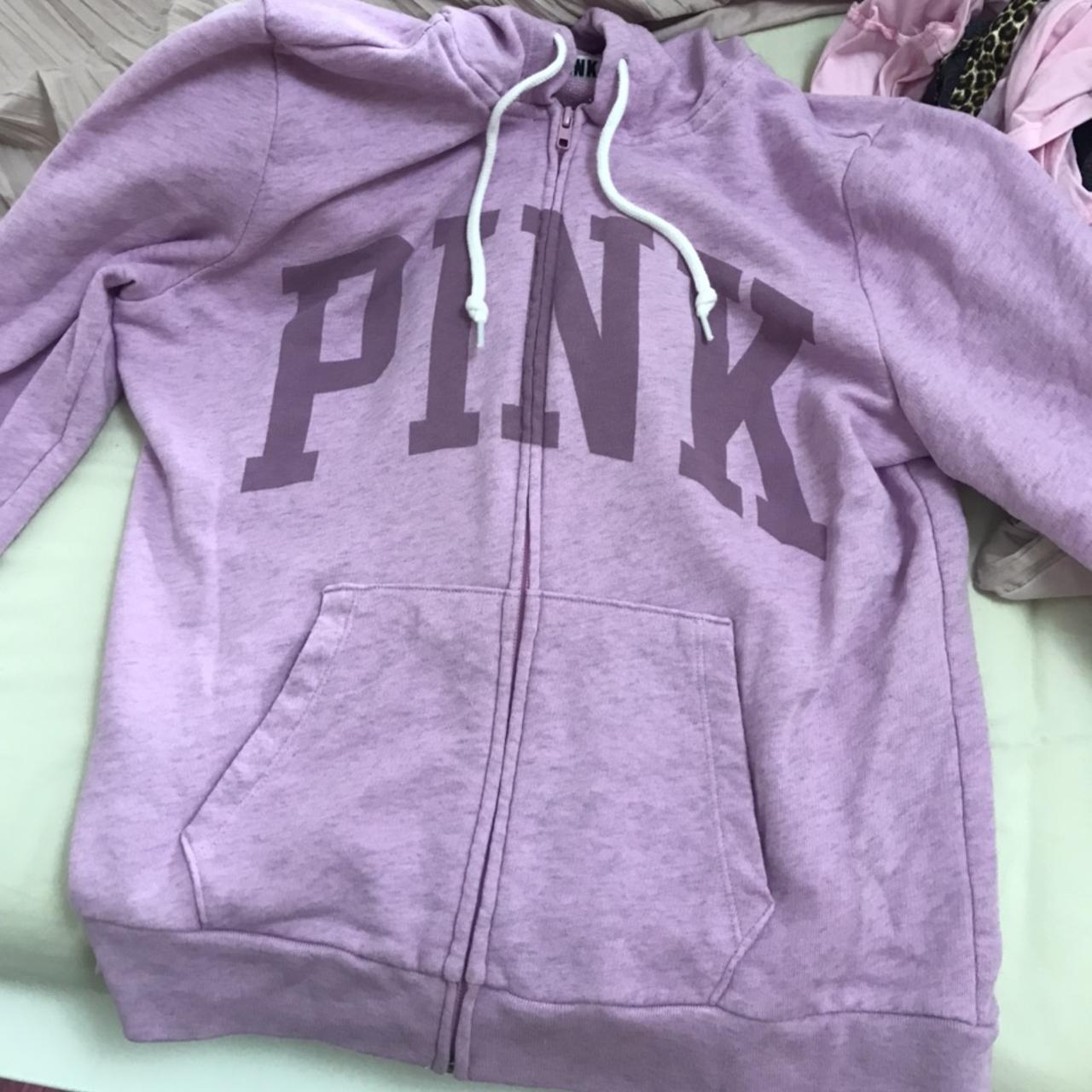 Pink Victoria’s Secret hoodie perfect condition - Depop