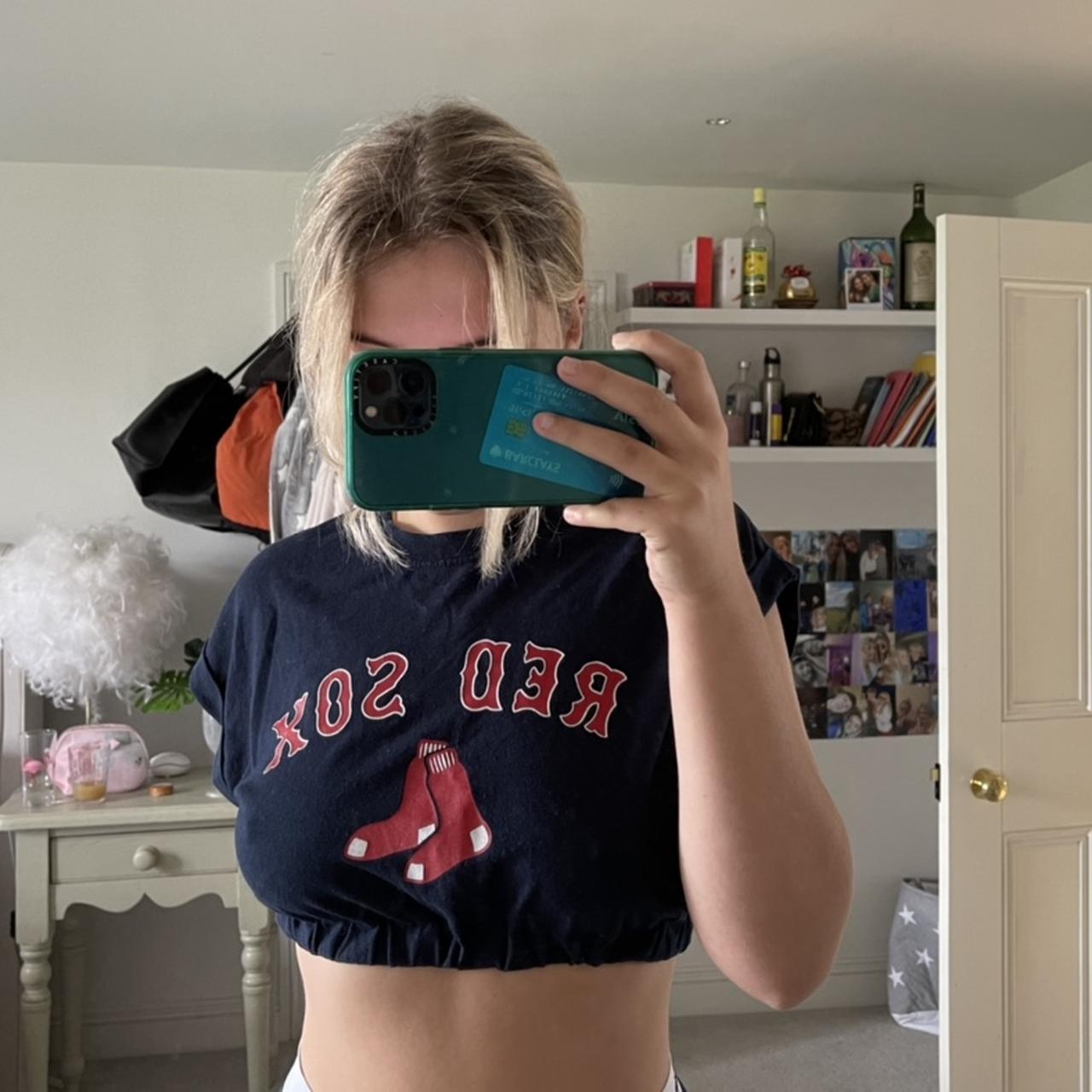red sox cropped jersey