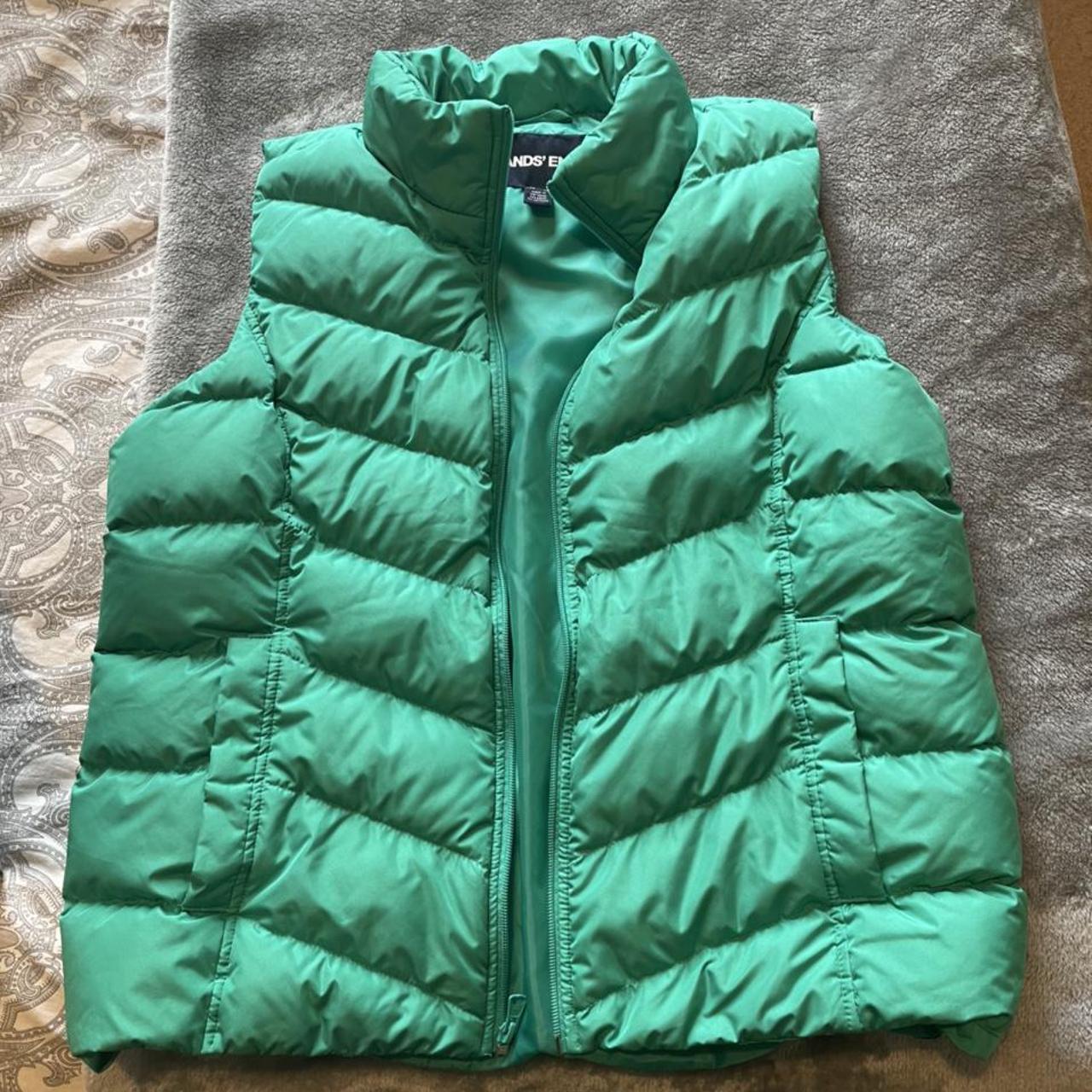 green gilet. Great condition. Size L fits so well.... - Depop