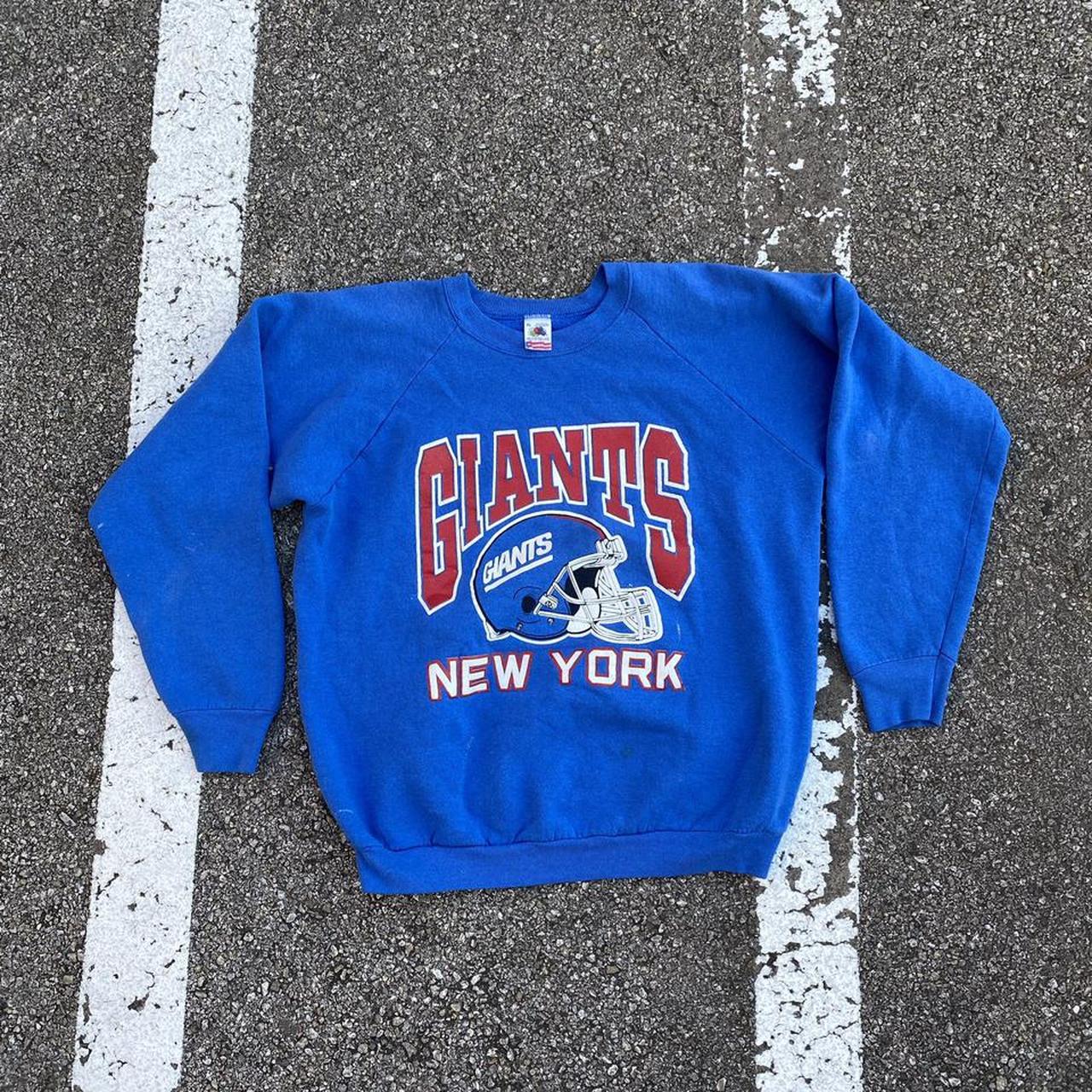 White New York giants NFL hoodie Condition: 9/10 - Depop