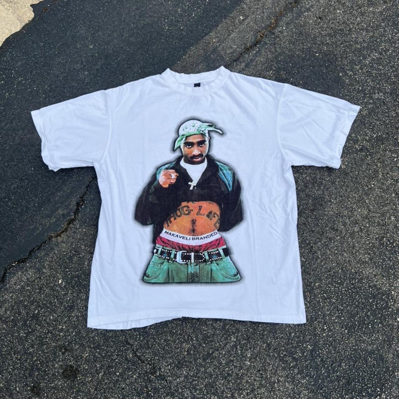 Vintage late 2000’s Tupac tshirt Size XL Amazing... - Depop