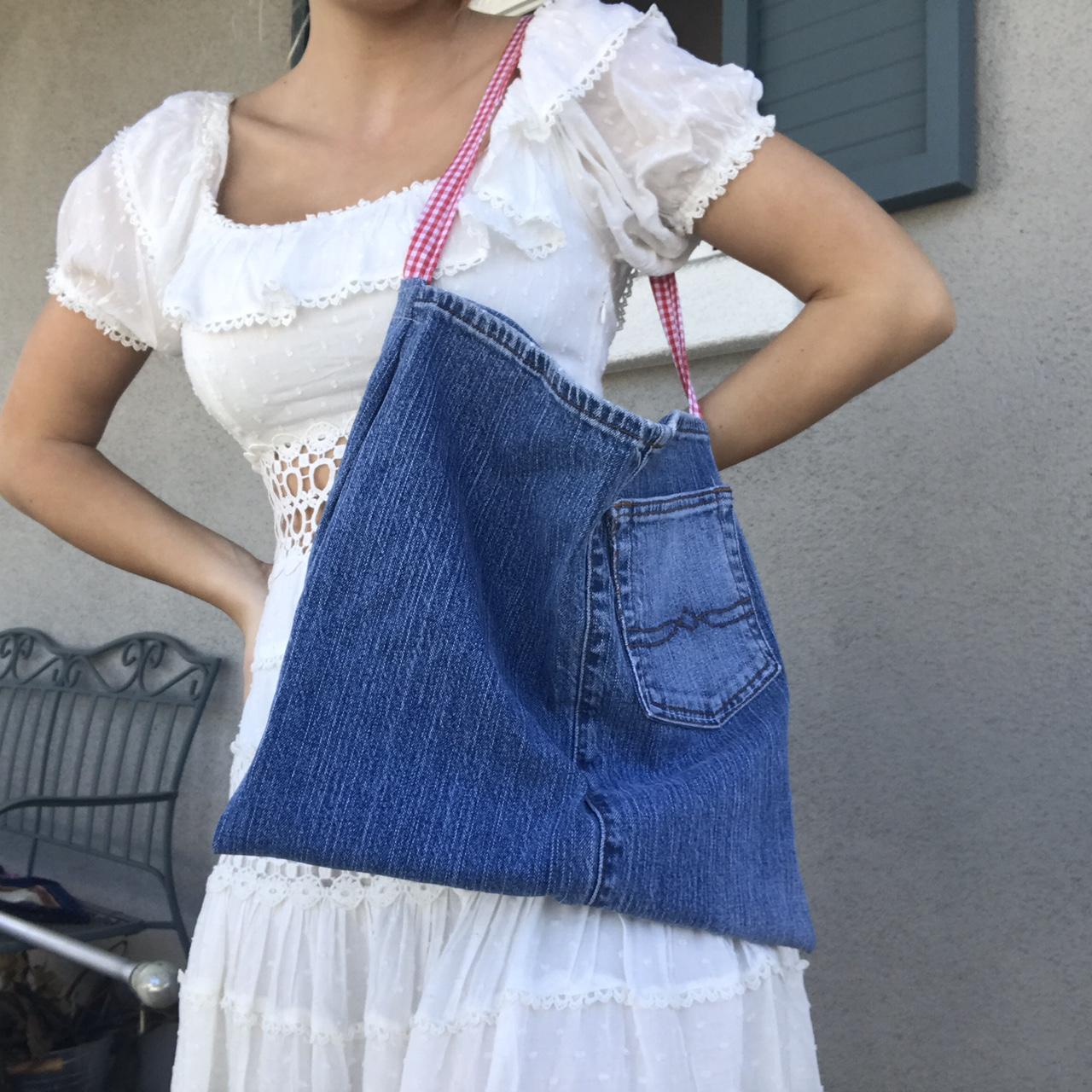 Denim Bag Made Out Of Real Jeans All Sales Final No - Depop