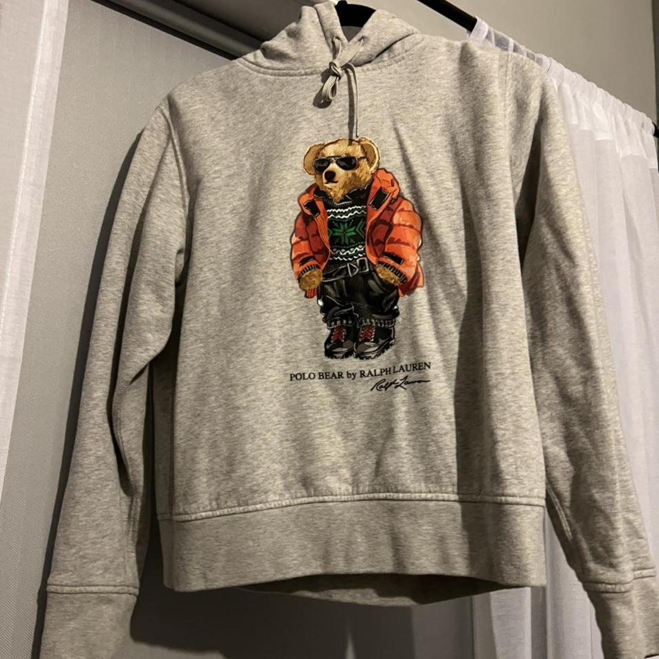 Ralph Lauren teddy bear hoodie Fits more like a... - Depop