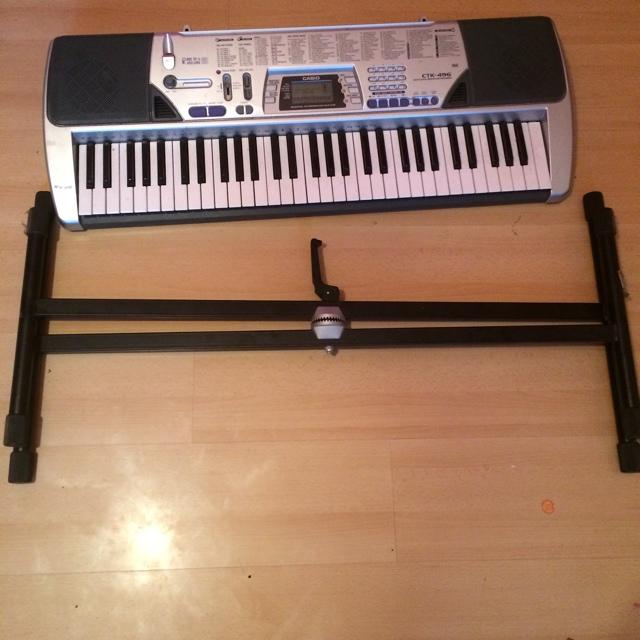 Casio CTK-496 keyboard with stand and adaptor...