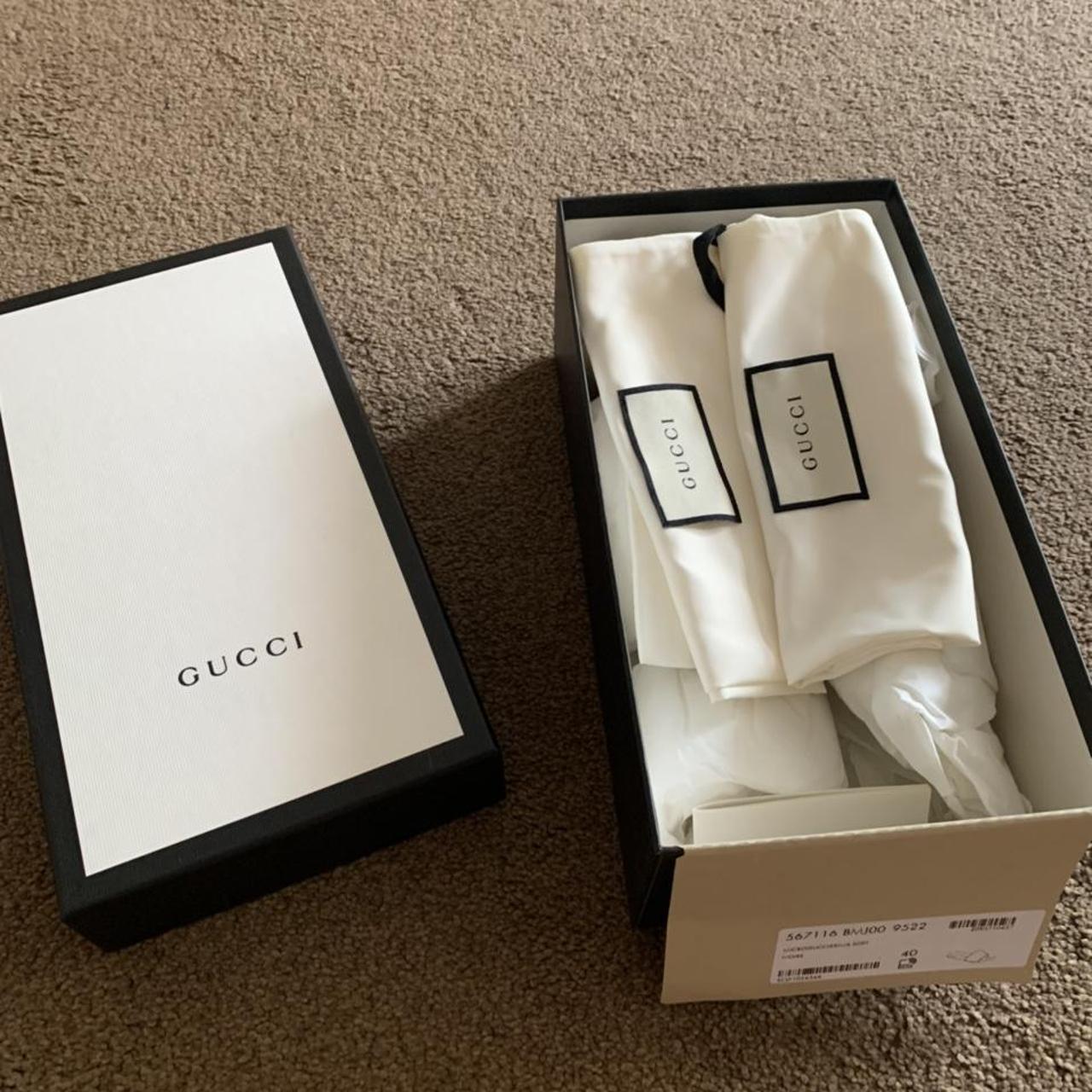 Genuine Gucci shoe box with dust bags, ribbon and... - Depop