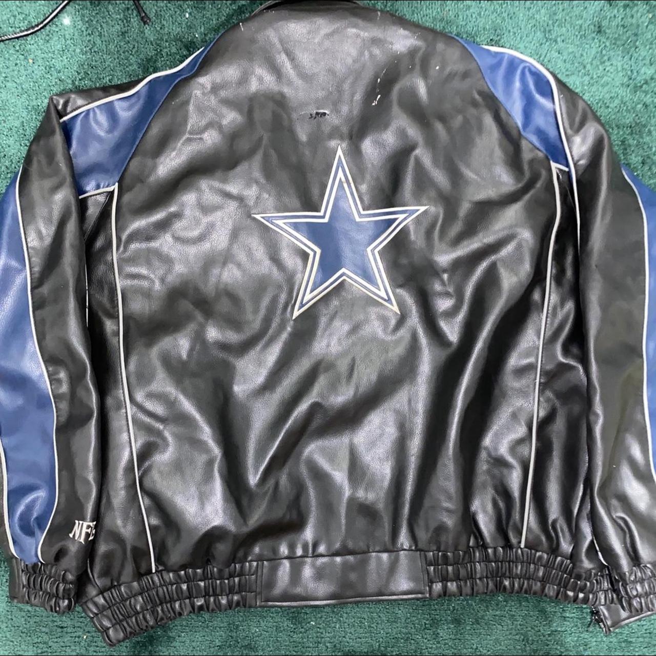 Dallas cowboys leather jacket Size XL in mens - Depop