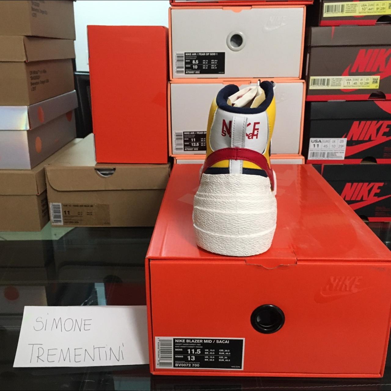 Nike Blazer mid sacai Size 11,5 us dswt - Depop