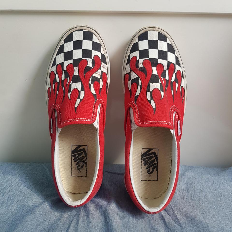 red drippy vans