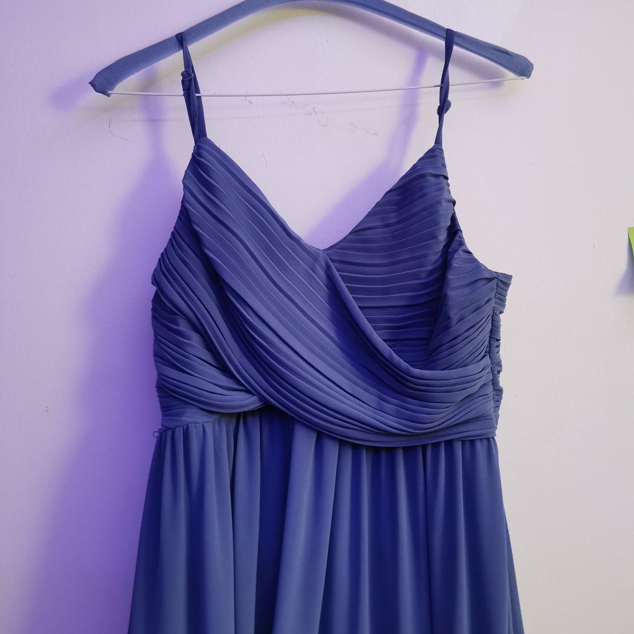 Cornflower blue chiffon maxi prom dress Long on me... Depop