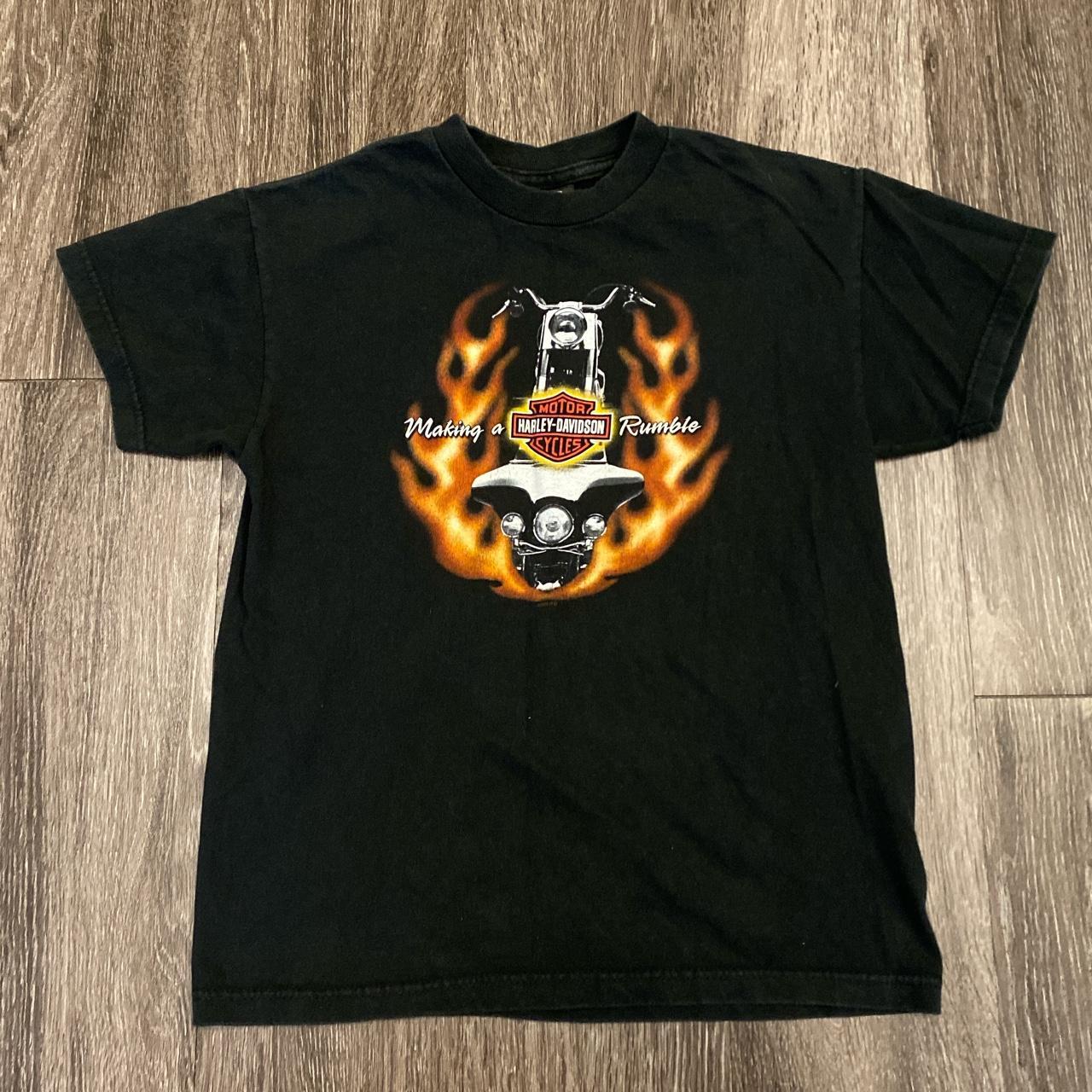 Harley Davidson Women's Black T-shirt | Depop