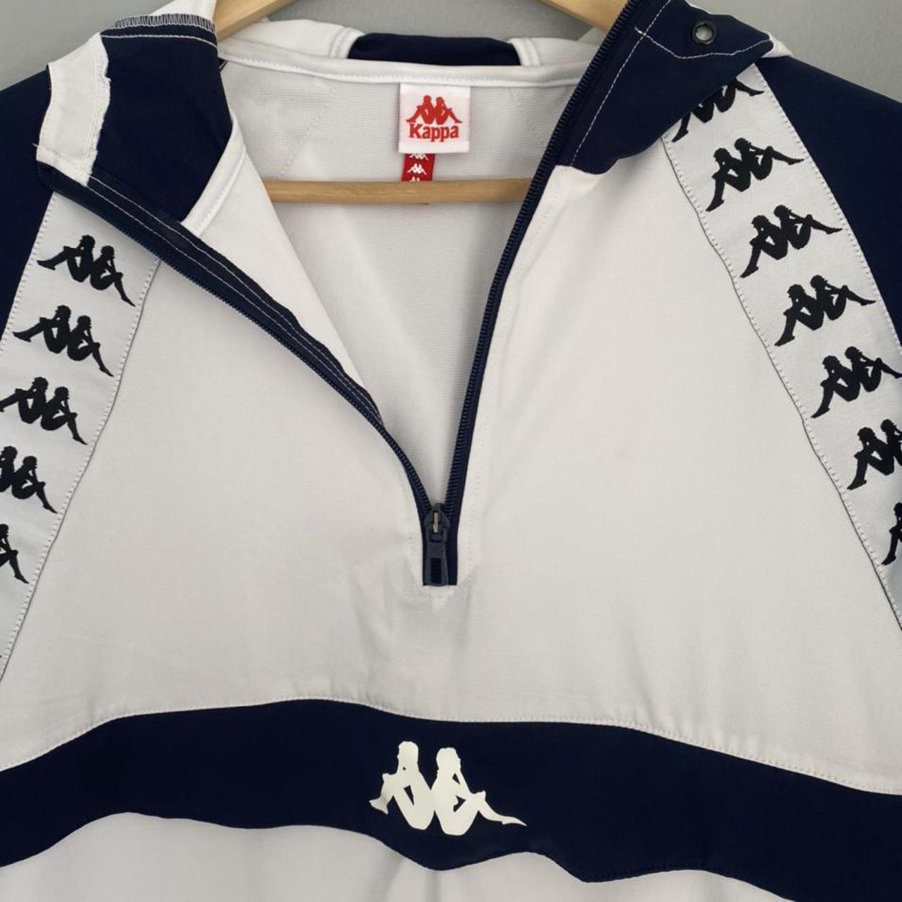 Black and white kappa hoodie Clearance