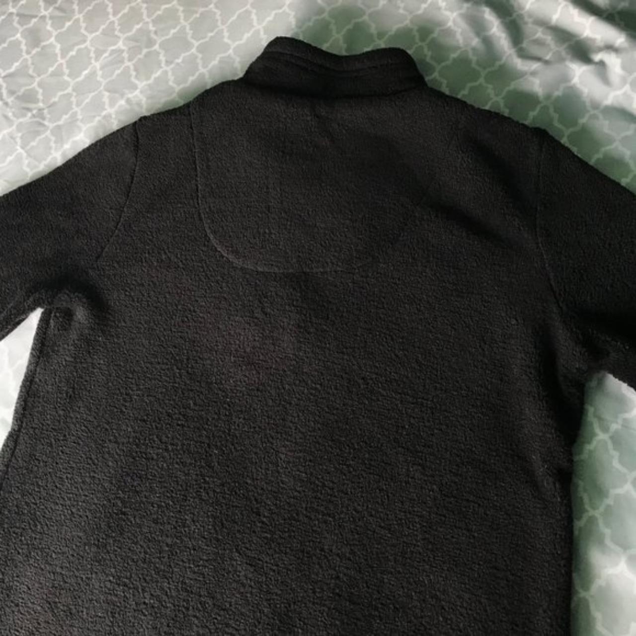 Fuzzy black quarter zip, long sleeve Black sweater,... - Depop