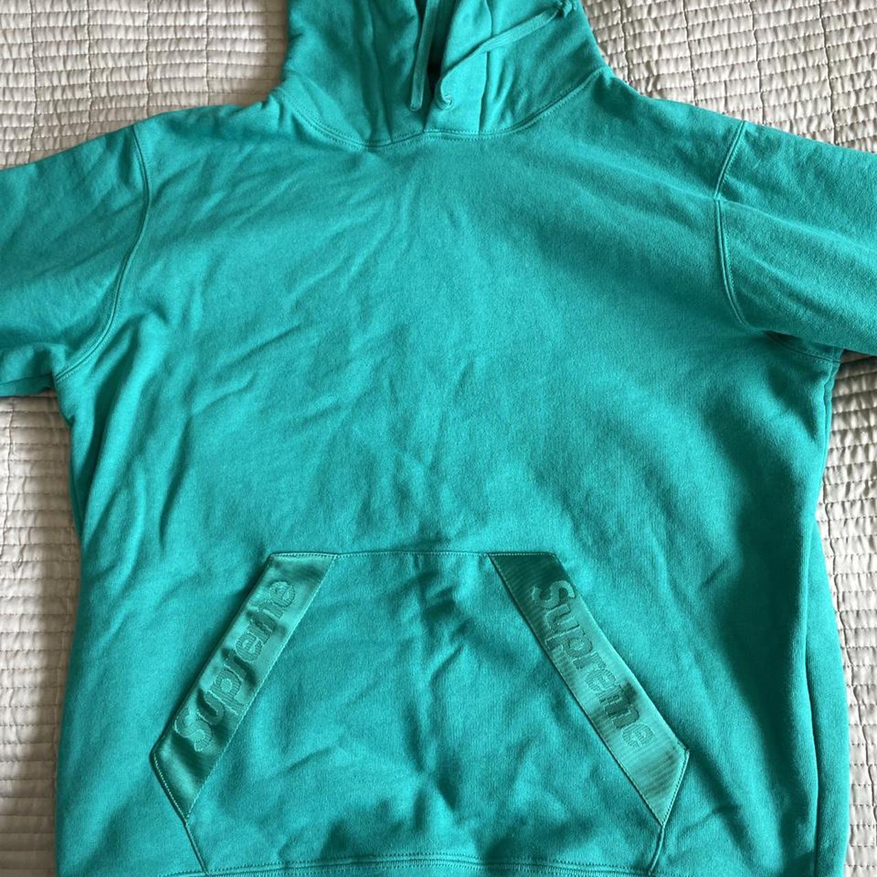 Turquoise green authentic Supreme unisex hoody with... - Depop