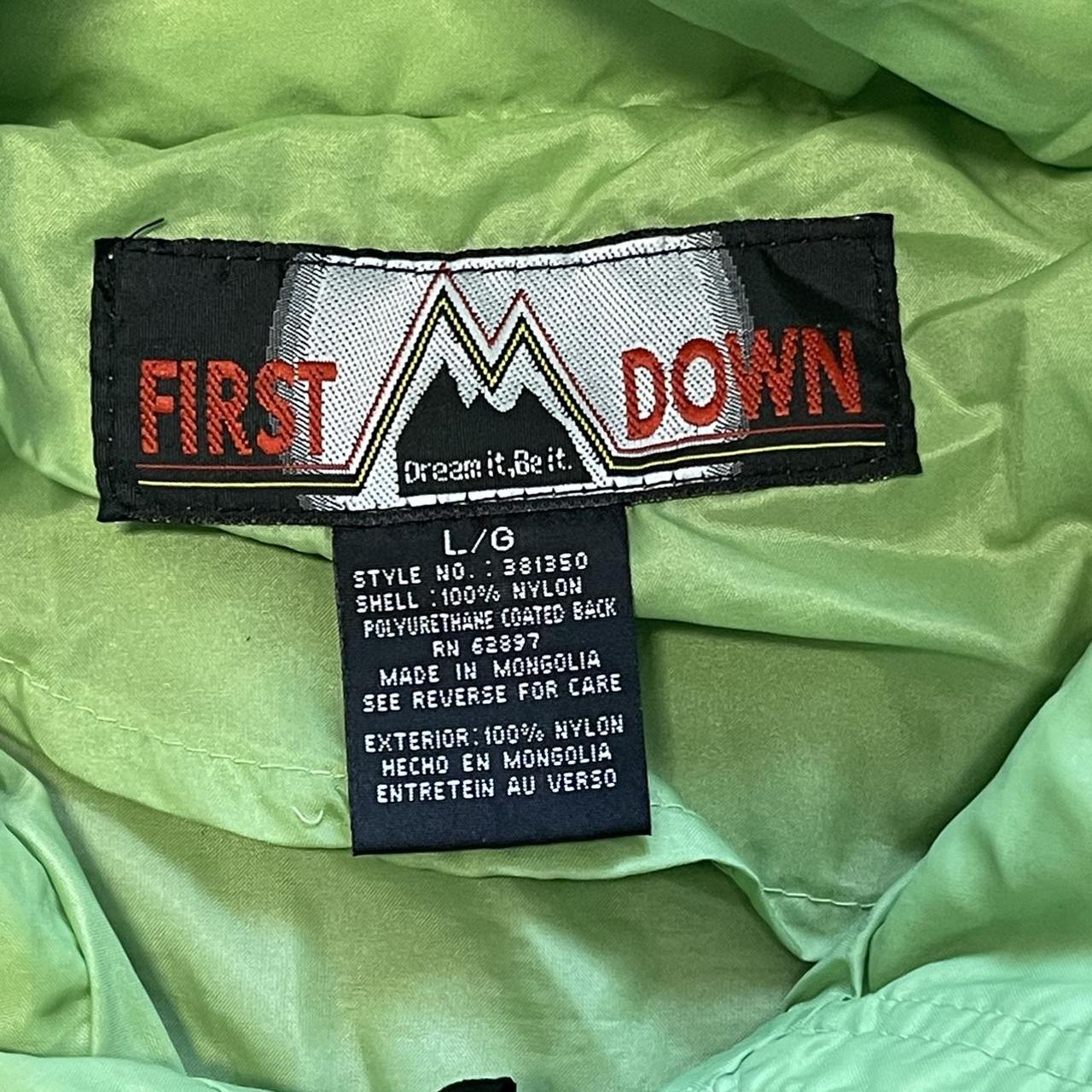 Vintage First Down Windbreaker Jacket Sz Large... - Depop