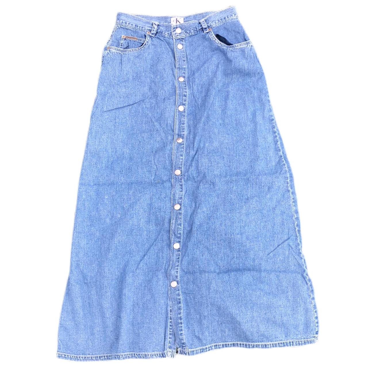 Vintage Calvin Klein Long Skirt Size 10 Waist 26in... - Depop