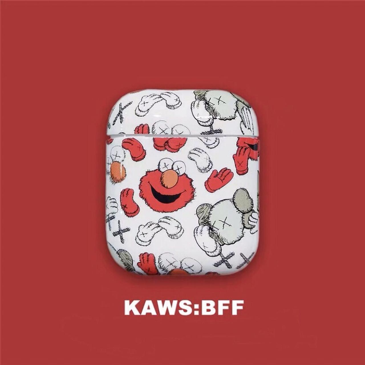 Kaws & Sesamestreet AirPods hard case (red) (not... - Depop