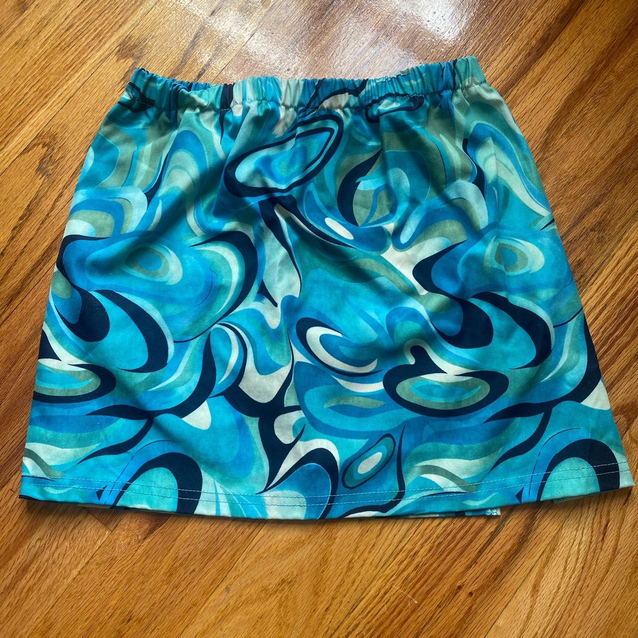 Swirl mini skirt Perfect mini for going out,... - Depop