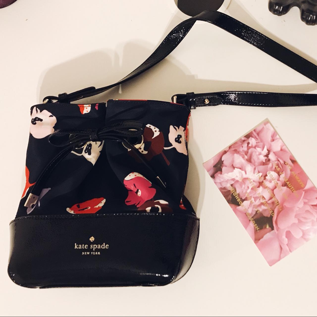 Guaranteed Original Kate Spade Black Lyla Crossbody Nylon Women's Bag With  White Orange Flowers Design | Lazada PH