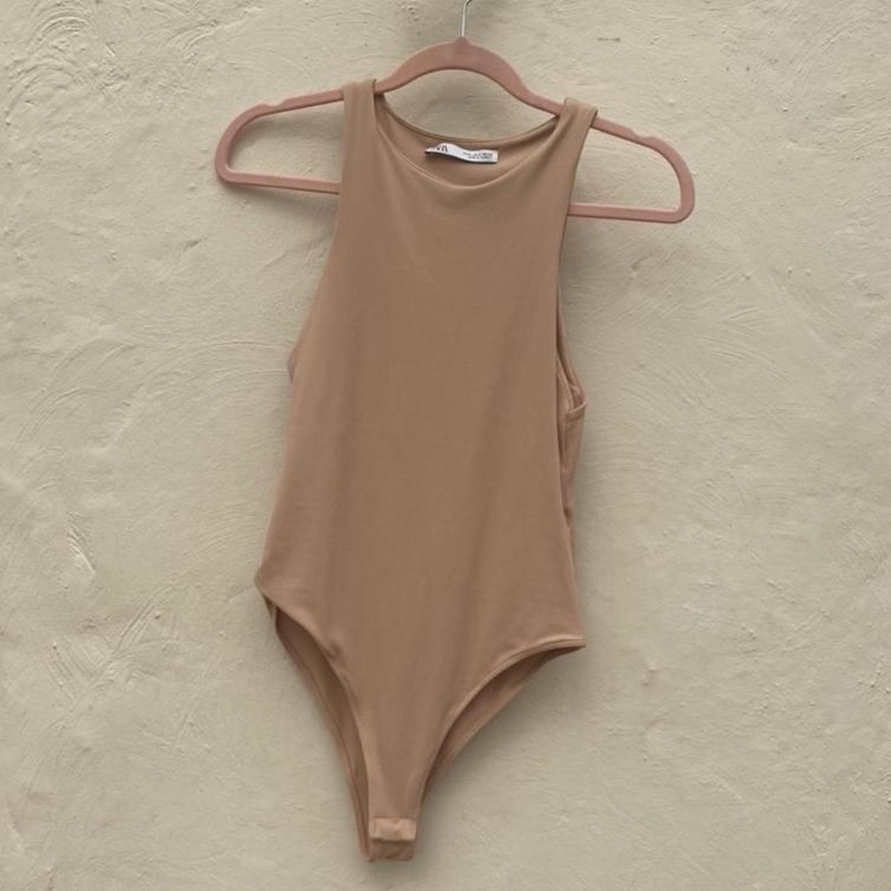 Zara halter neck bodysuit. Perfect skims dupe. In... Depop