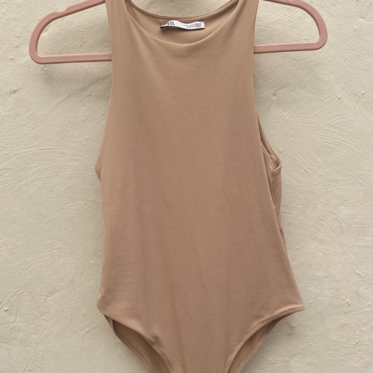 Zara halter neck bodysuit. Perfect skims dupe. In... Depop
