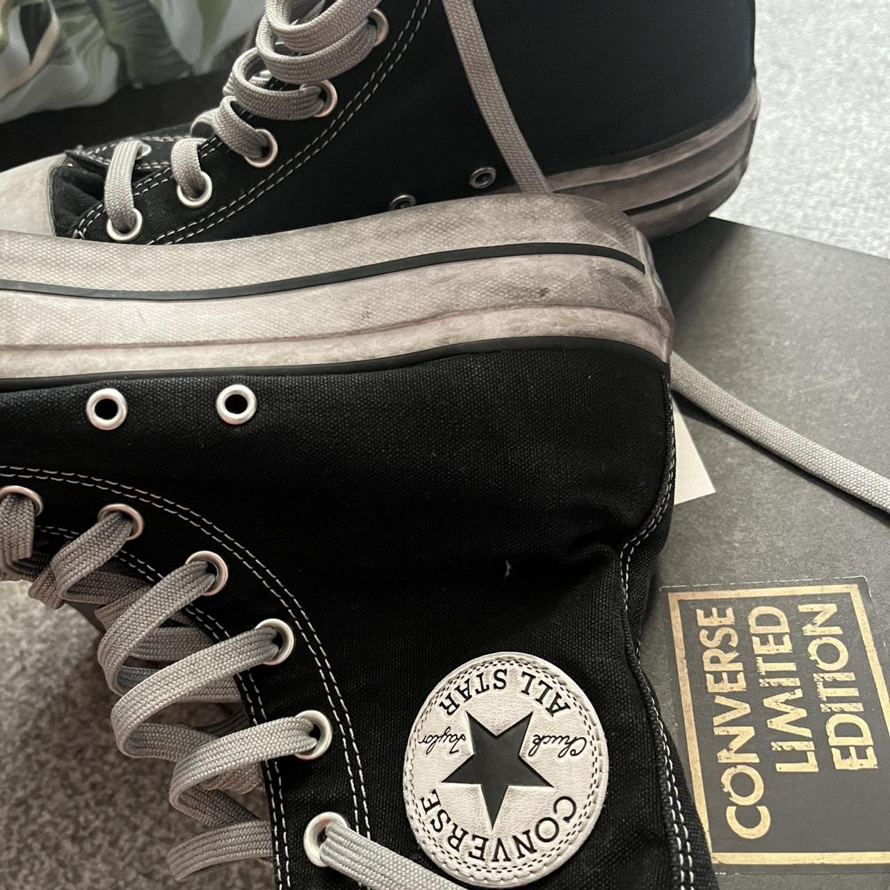 Limited edition converse Extra high platform worn... - Depop