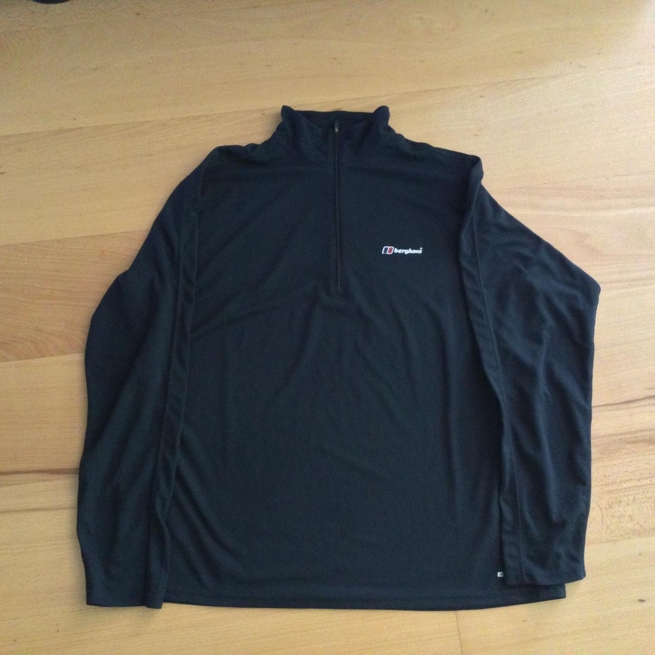 Black long sleeve quarter zip from berghaus Lightly... - Depop