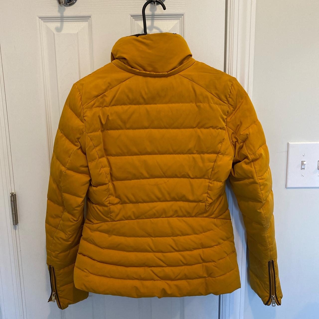 Mustard yellow Zara Puffer Coat. Size small Great... Depop