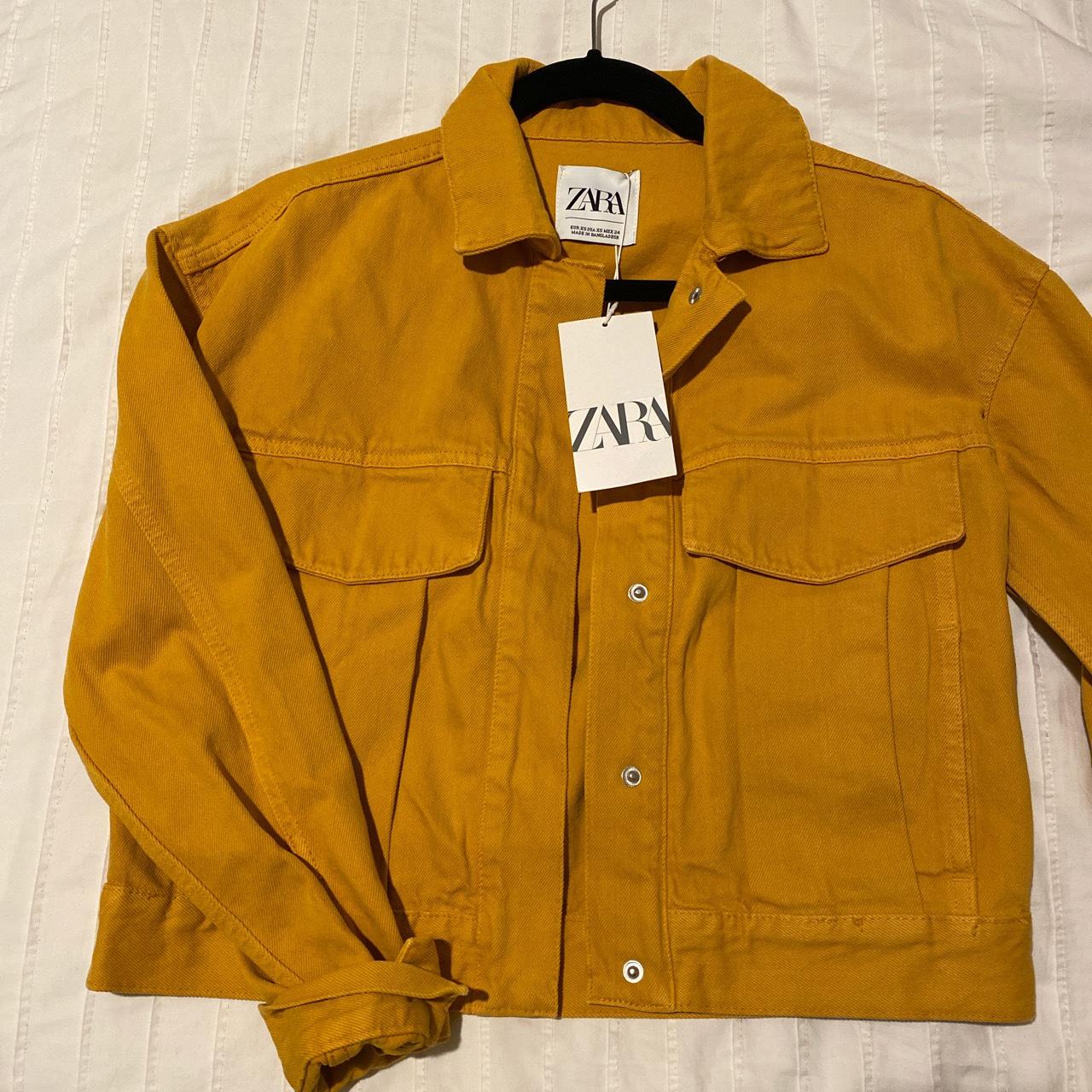 Zara Mustard Yellow Jacket Nwt Size Xs Depop