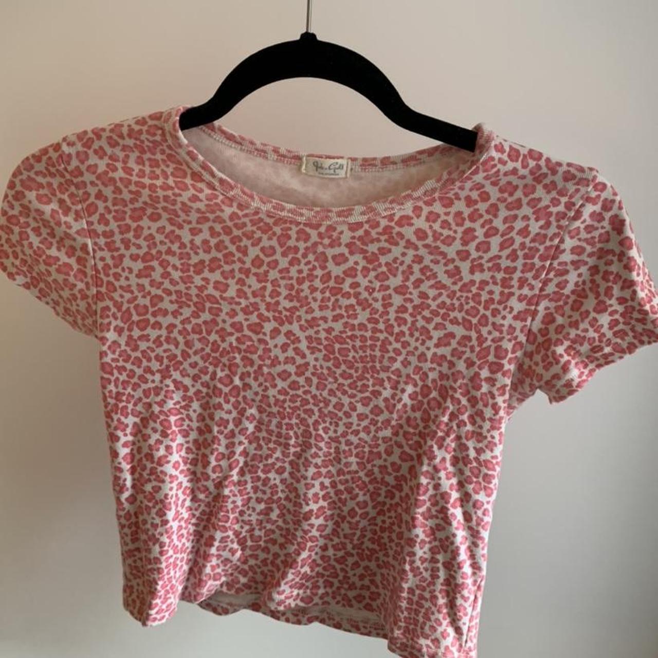 Brandy Melville pink cheetah print crop top #brandy... - Depop