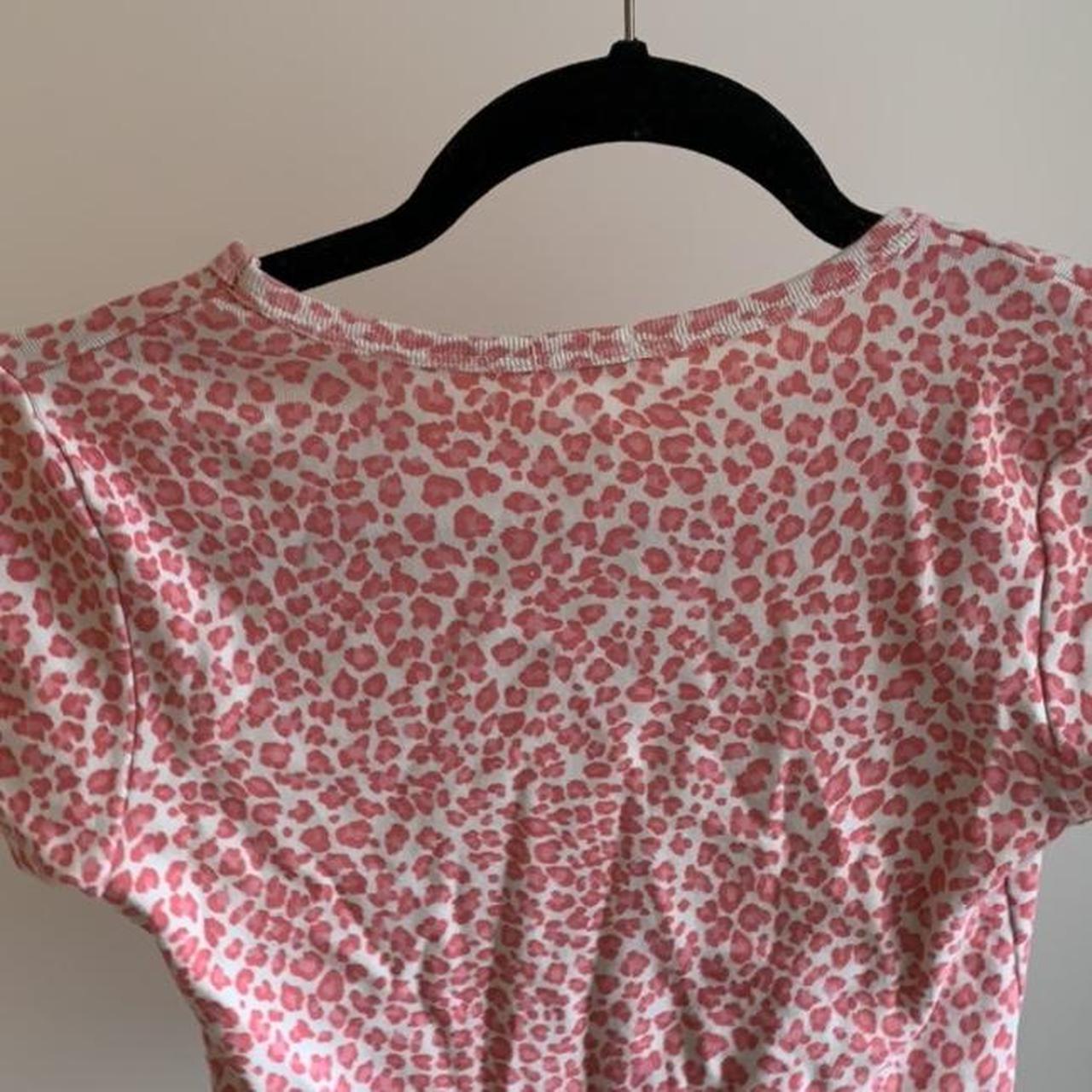 Brandy Melville pink cheetah print crop top #brandy... - Depop