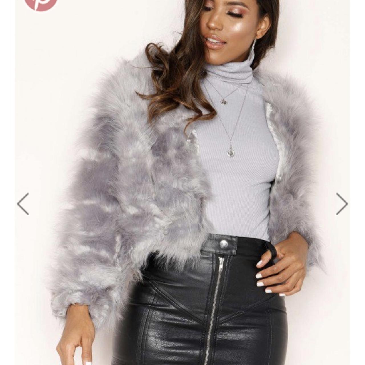 Missy empire shop fur coat