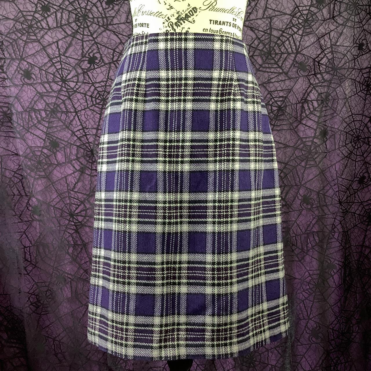 Vintage Plaid Purple Skirt Free Shipping This. Depop