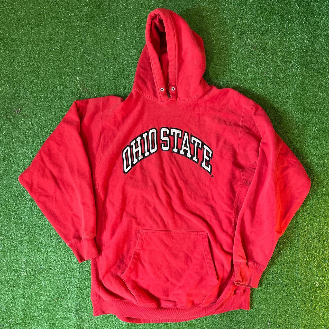 Vintage Ohio state hoodie Has some distressing on... - Depop