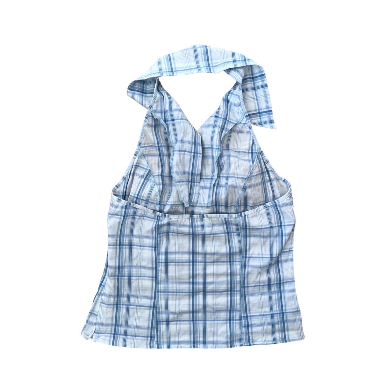 Pimkie Women's White and Blue Vest (2)