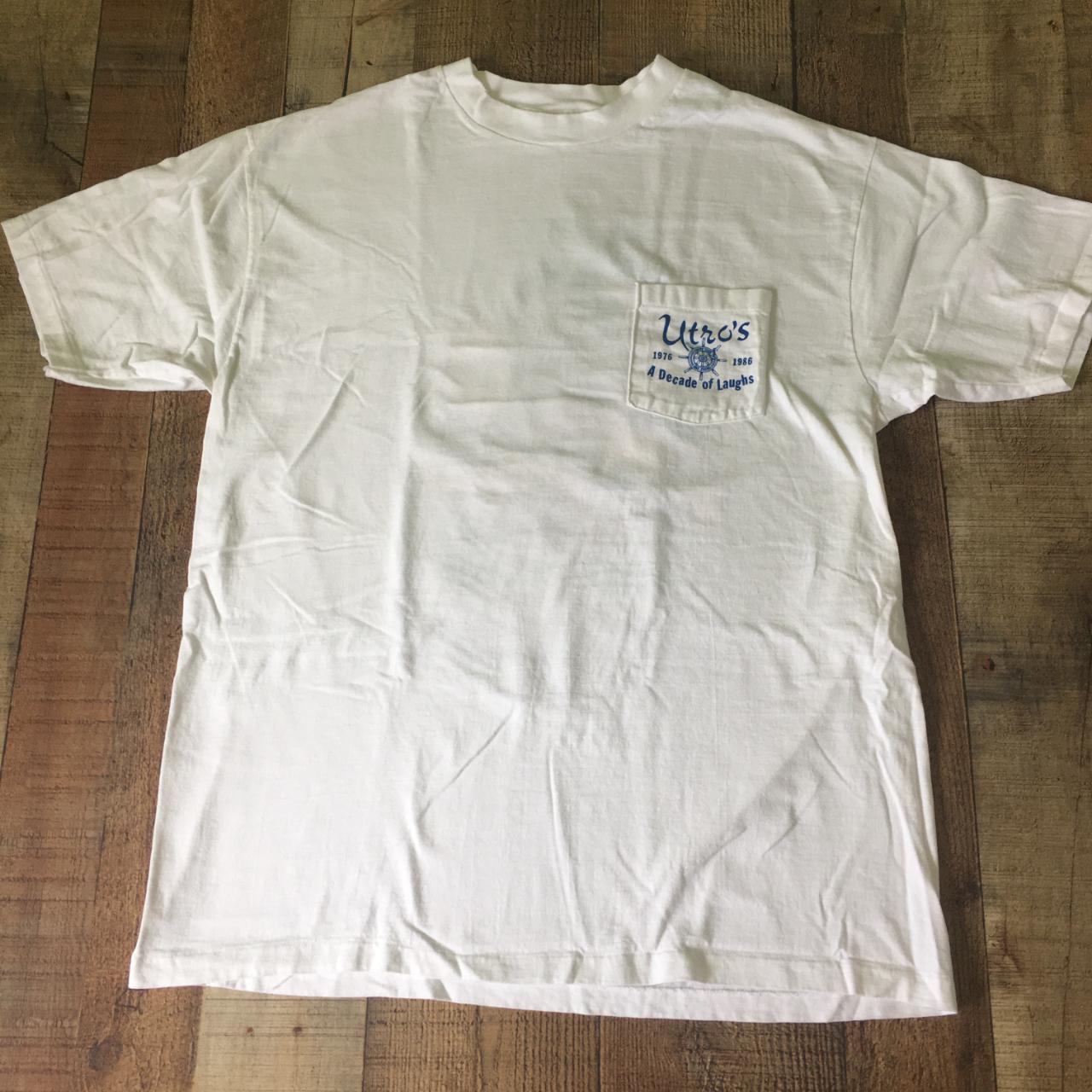 Vintage Utro’s Crest Cafe Pocket Tshirt FRONT:... - Depop