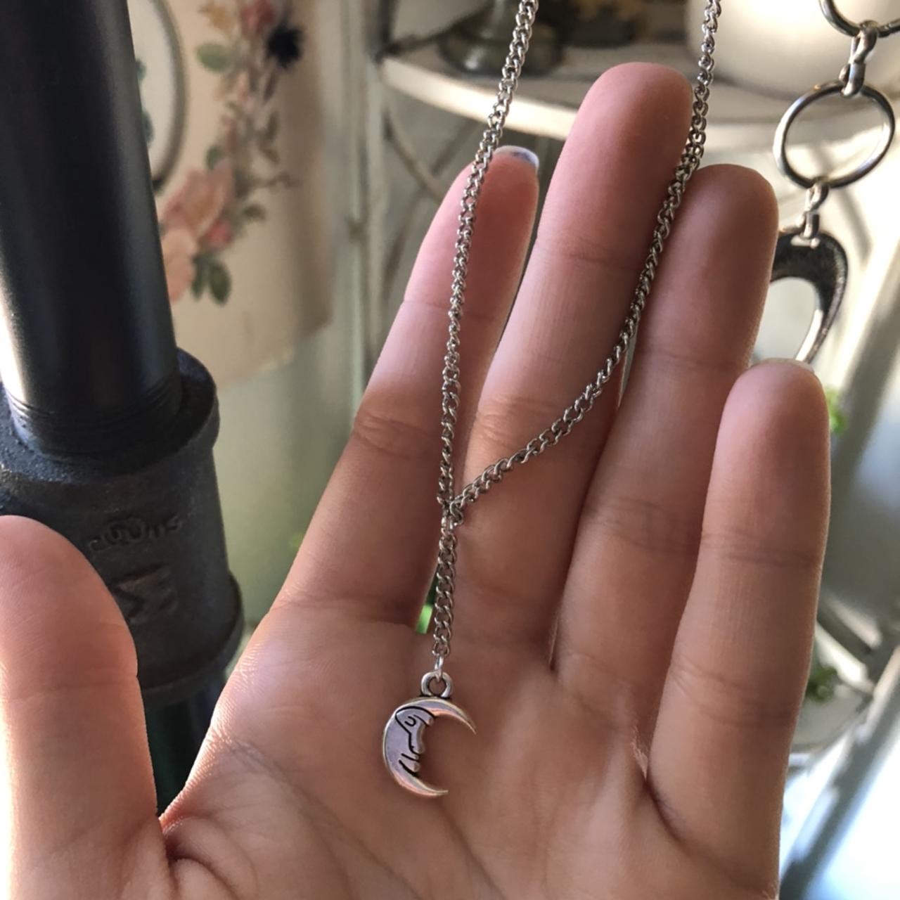 Moon man charm necklace 🌚 Depop