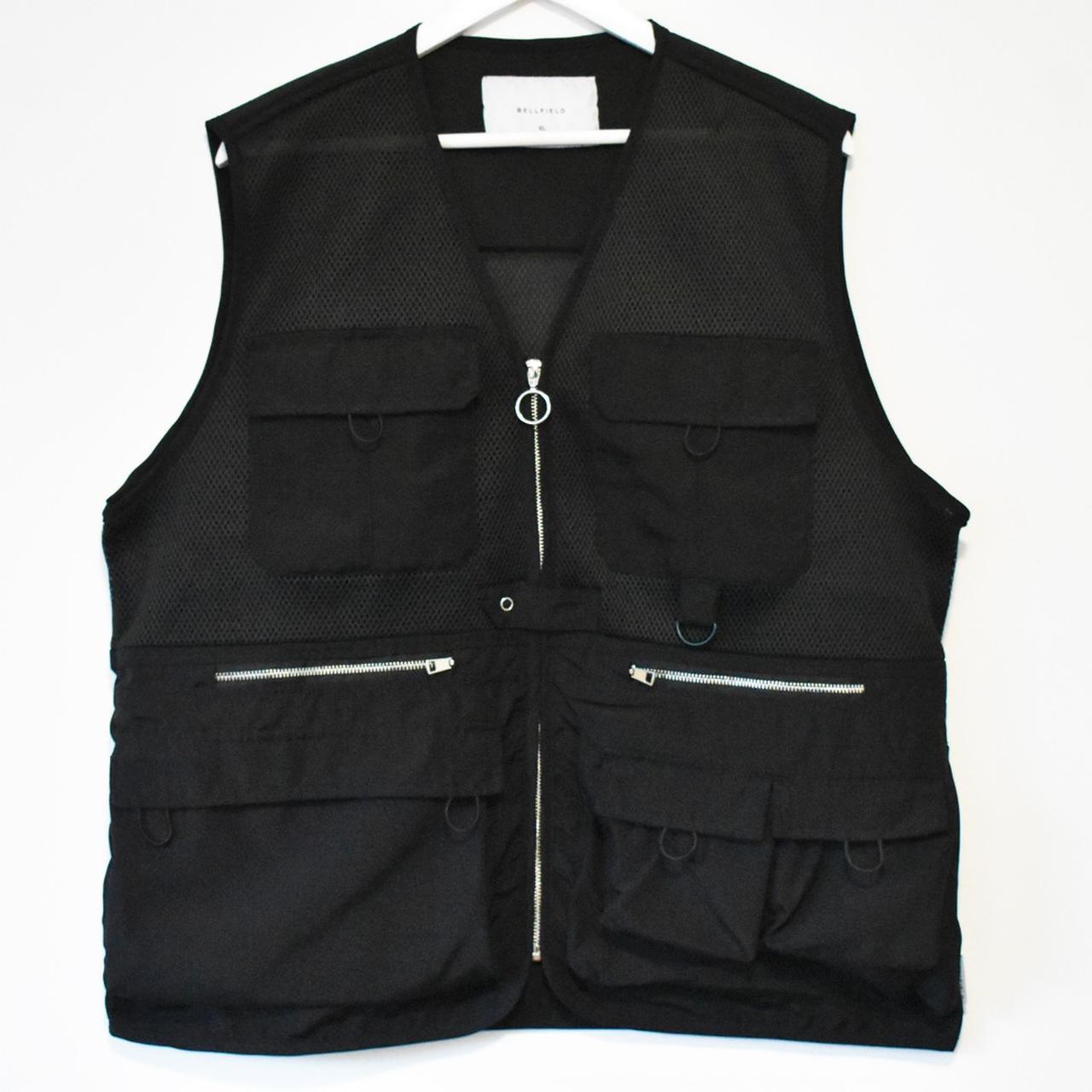 Bellfield Men's Black Gilet Depop
