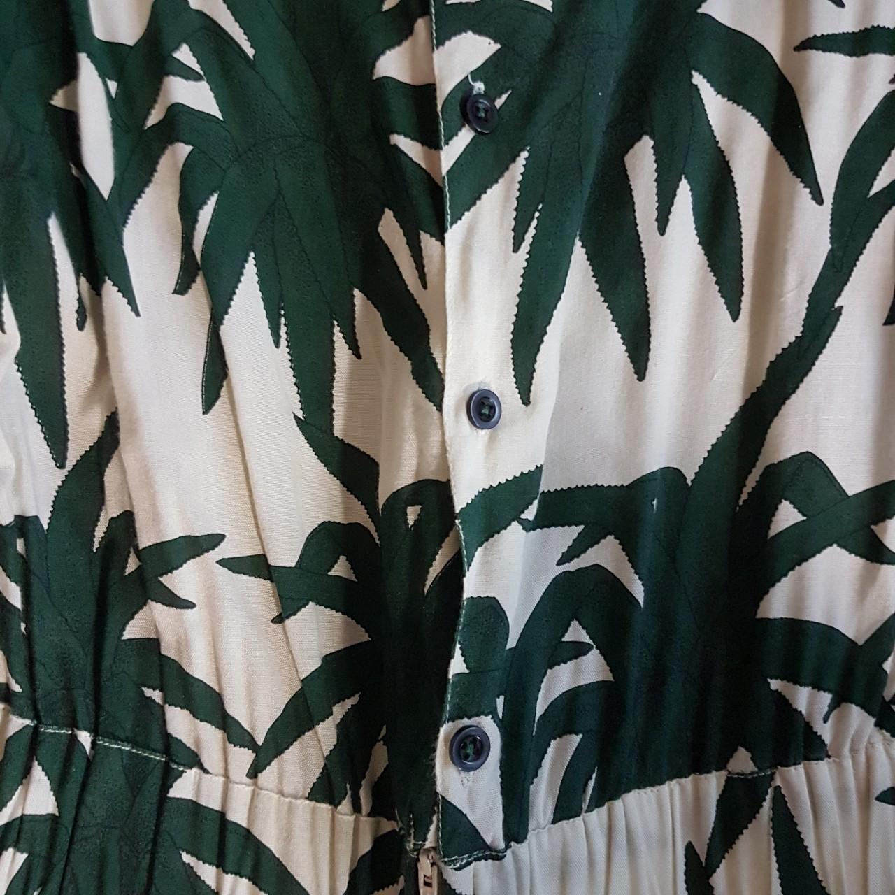 Gorge palm print Ganni dress. Only worn once for a... - Depop