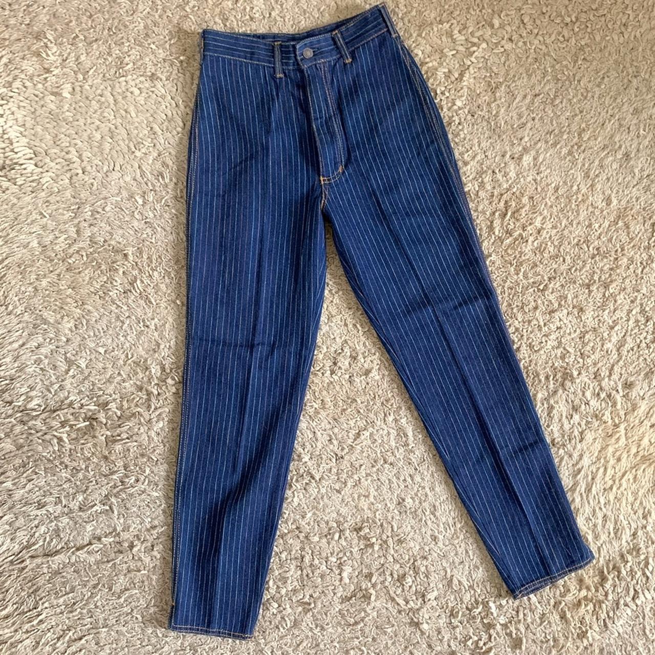 Vintage RARE Rag City Blues Striped Jeans... - Depop