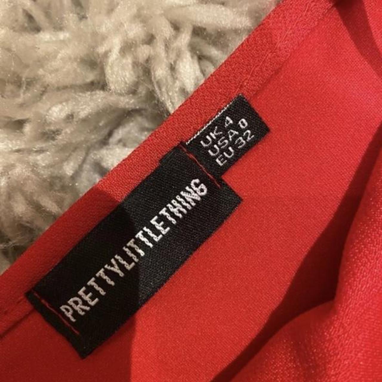 Pretty Little Thing Red Midi Dress size 4, worn once... Depop